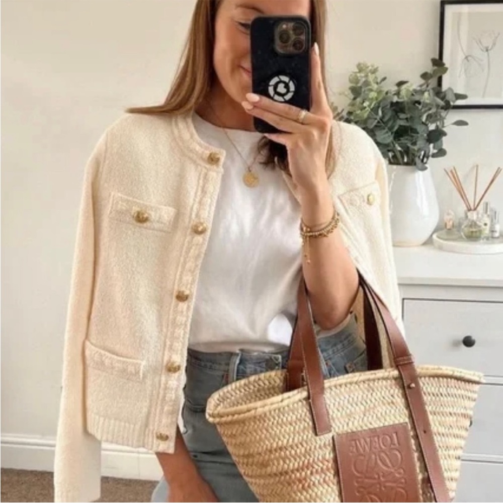 H&M Lady Jacket Cardigan Sweater Gold Buttons NWT SOLD OUT